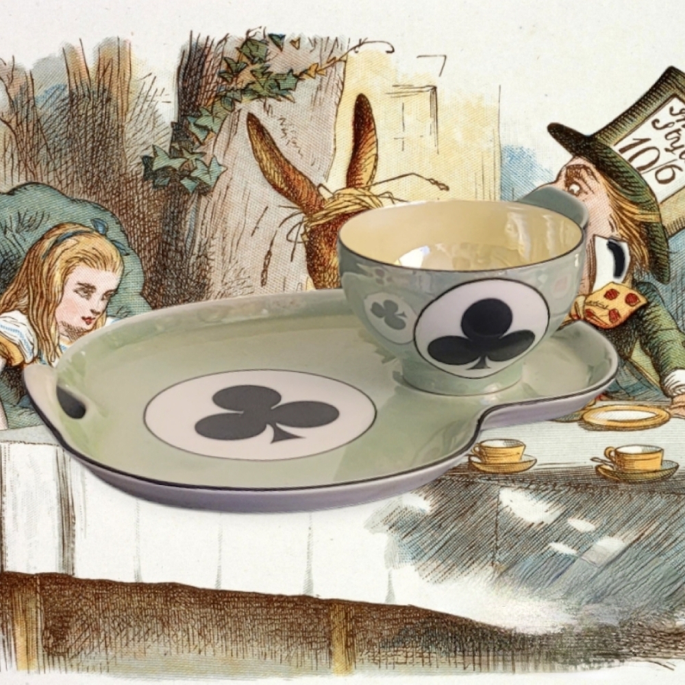 Vintage Bridge Teacup and Plate Set